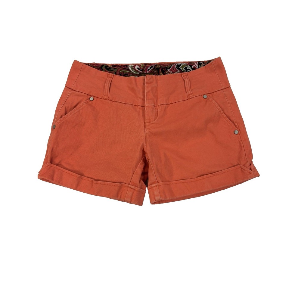 Copper Key Juniors 1 Low Rise Orange Shorts Summer Resort Beach Festival Sexy